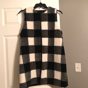 Talbots black and white buffalo plaid